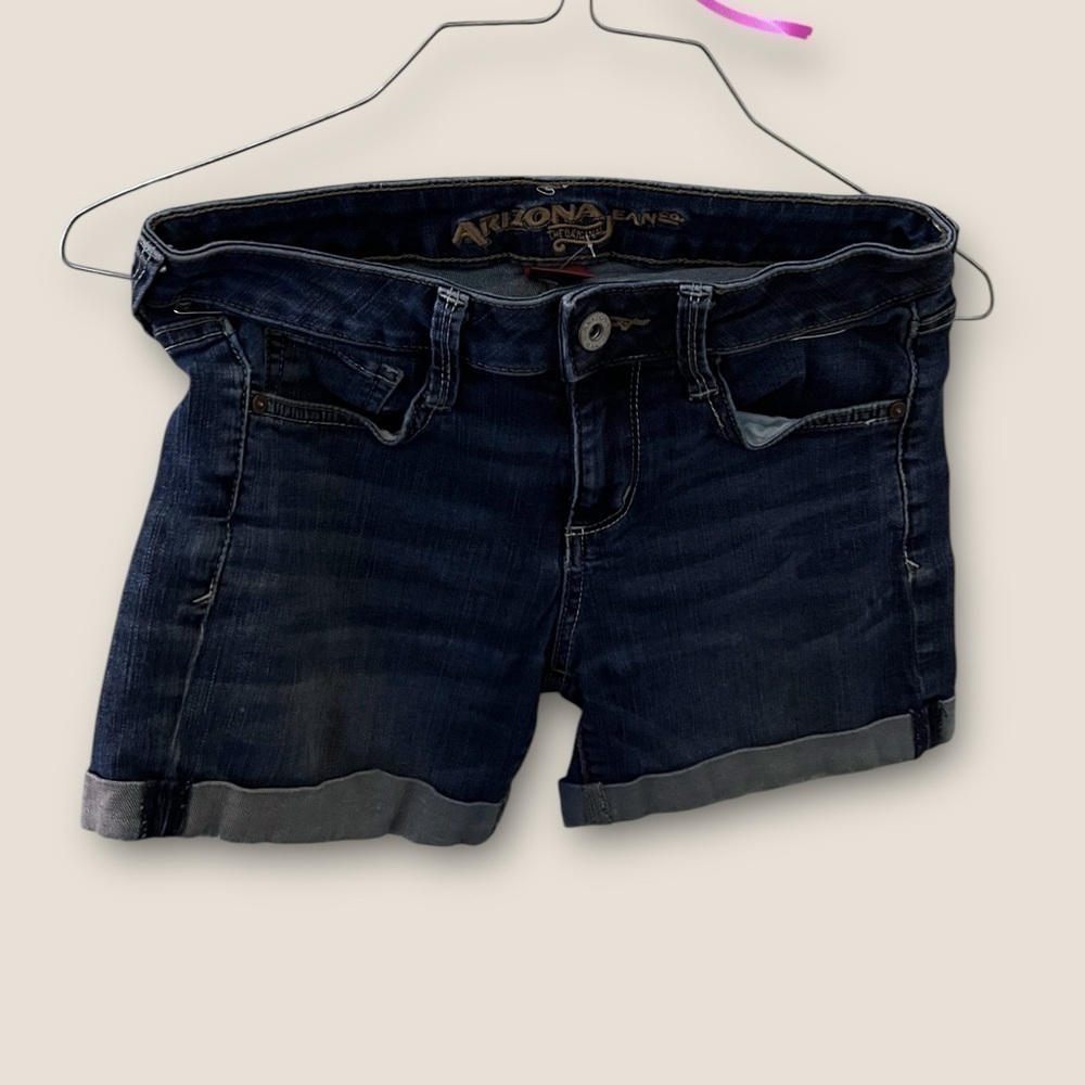 Arizona Jean Co Rolled Denim Jean Shorts Indigo 0 Juniors